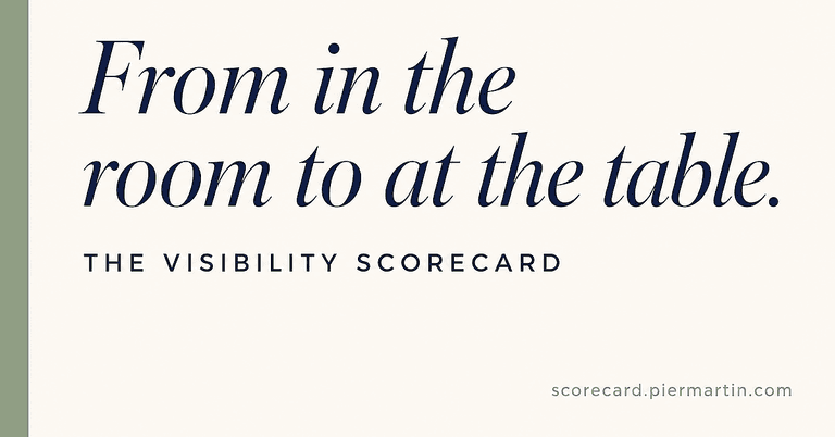 The Visibility Gap Scorecard - why technical excellence isn't getting you promoted cover image