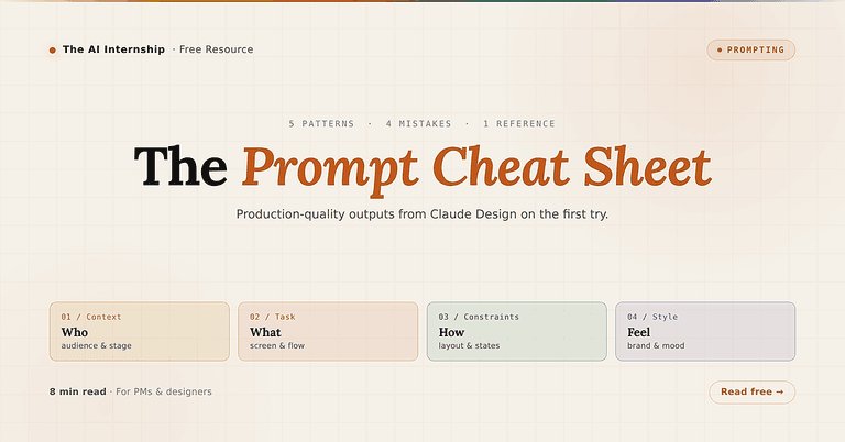The Prompt Cheat Sheet cover image